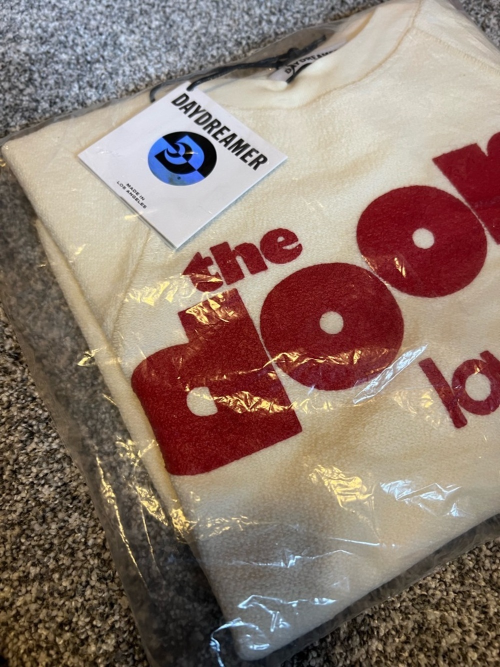 DAYDREAMER The Doors Love Her Madly Reverse Crew in Stone Vintage Size XS NWT - Picture 5 of 7